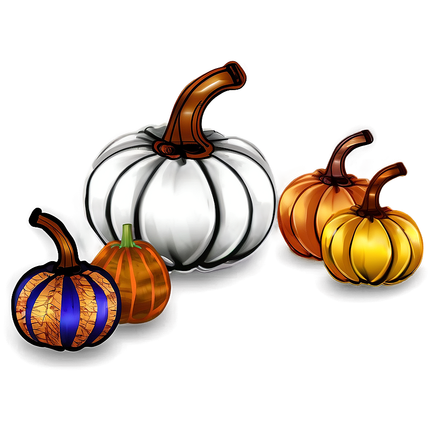 Autumn Pumpkin Decor Png Ked PNG Image