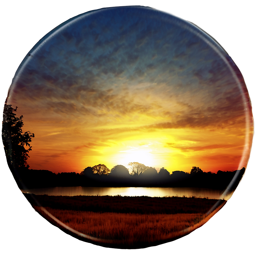 Autumn Sunset View Png Nmy PNG Image