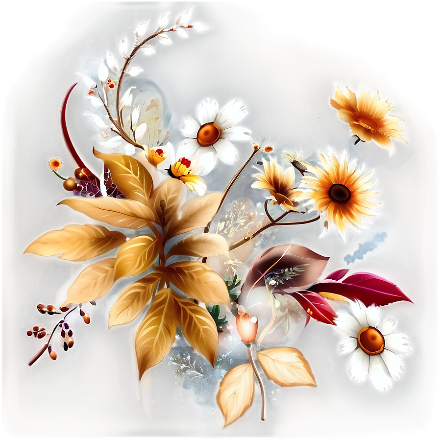 Autumn Symphony Flowers Png Abj PNG Image