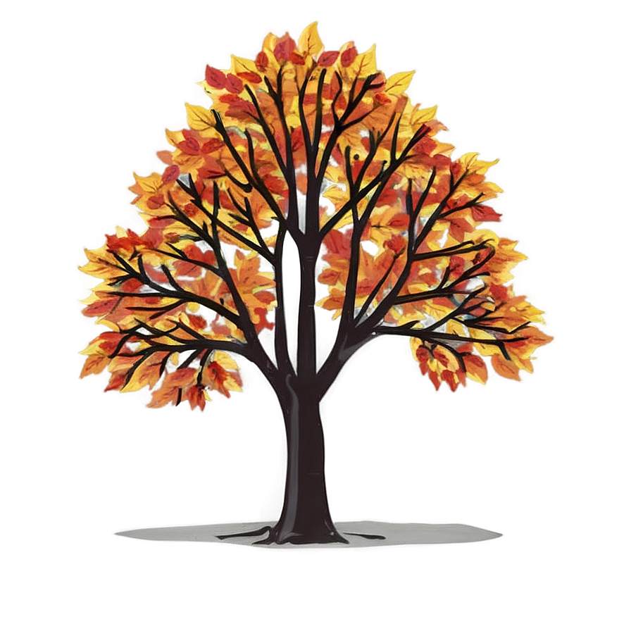 Autumn Tree Elevation Png Faf PNG Image