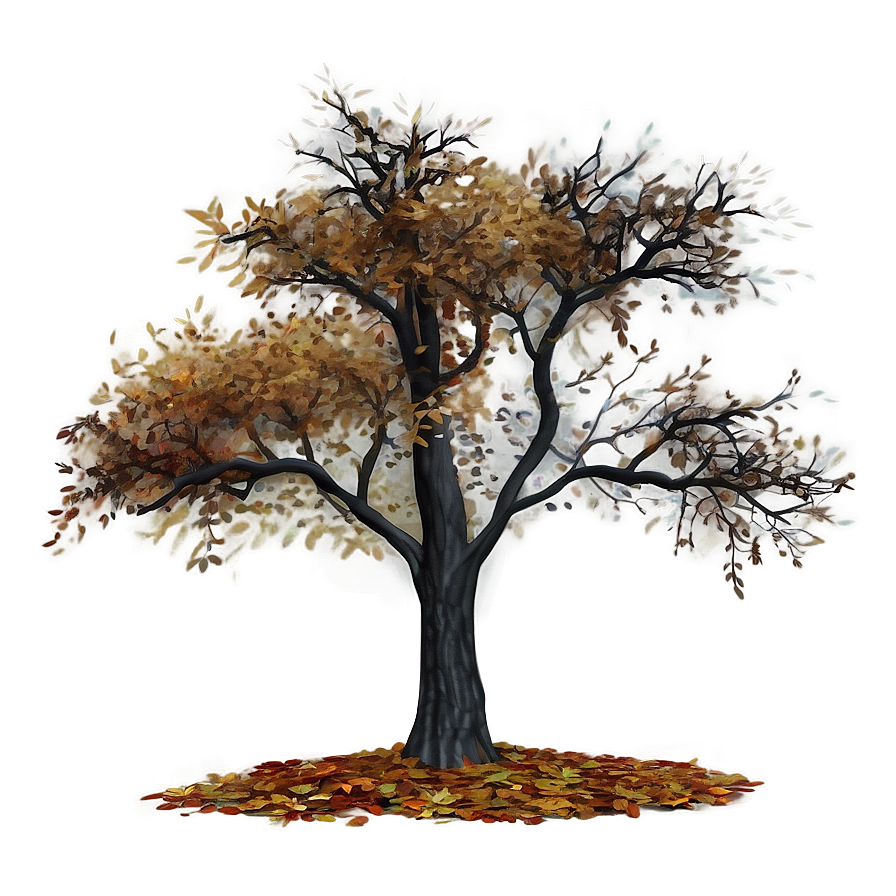 Autumn Tree In Mist Png 85 PNG Image