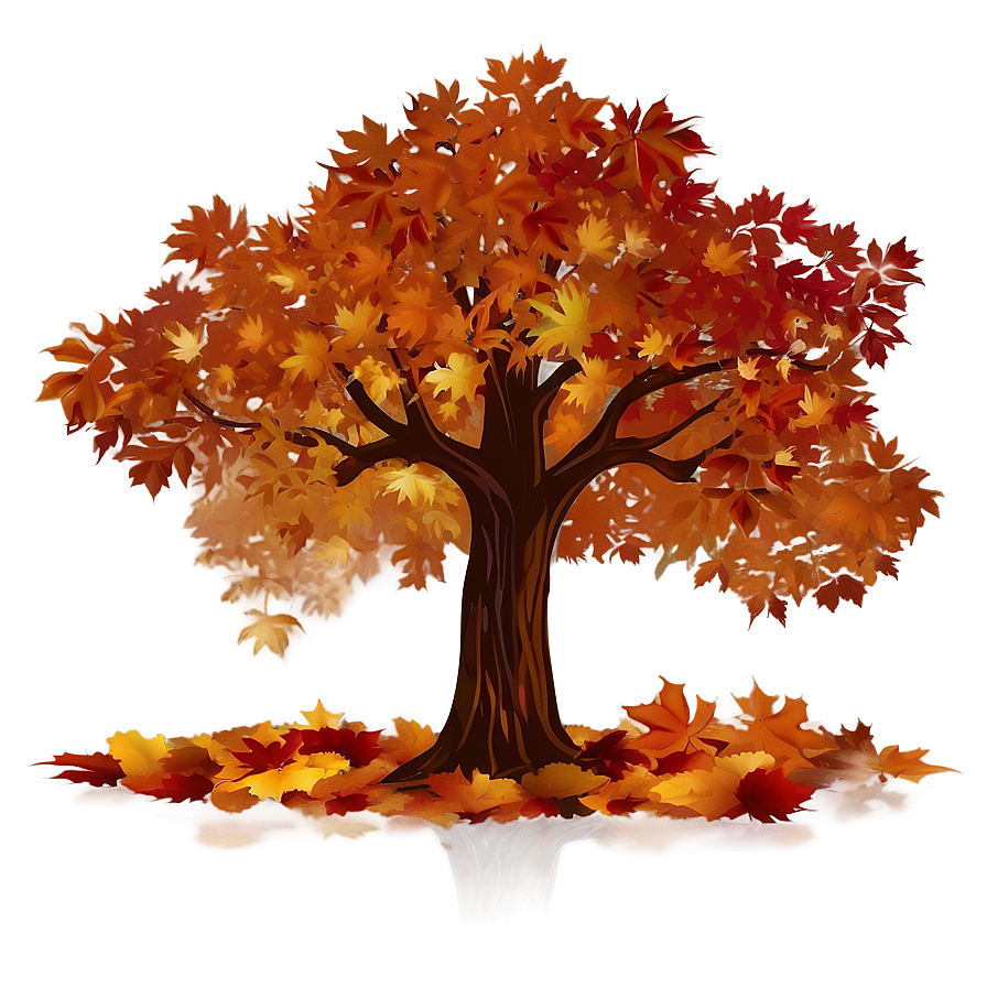 Autumn Tree Silhouette Png Lwc PNG Image