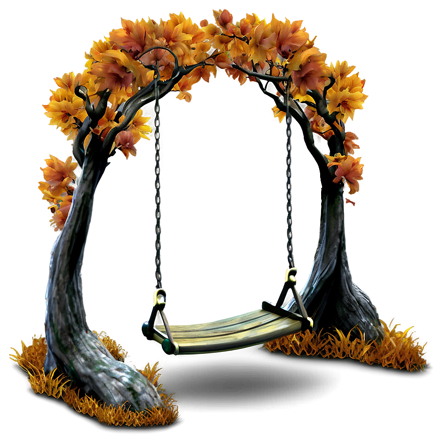 Autumn Tree With Swing Png 06122024 PNG Image