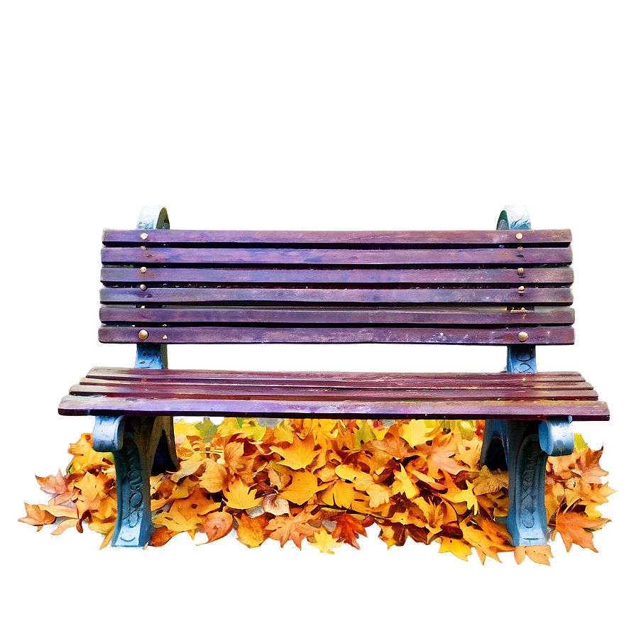 Autumnal Park Bench Png 05212024 PNG Image