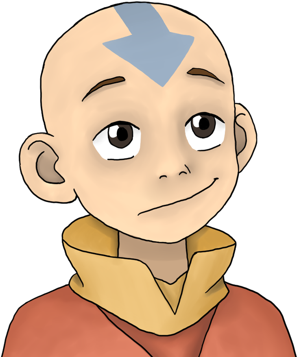 Avatar Aang Portrait PNG Image