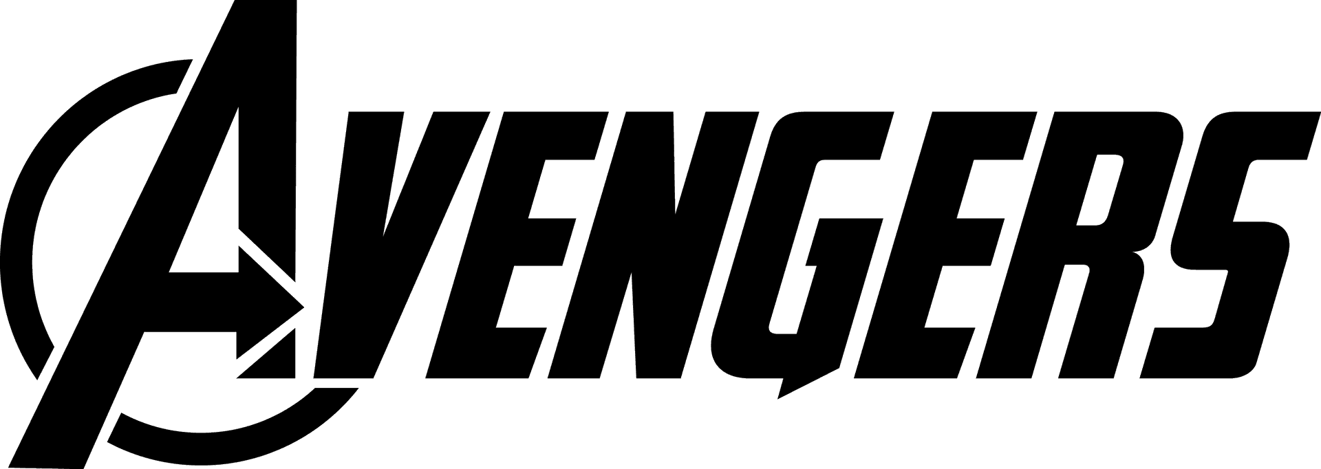 Avengers Logo Black PNG Image