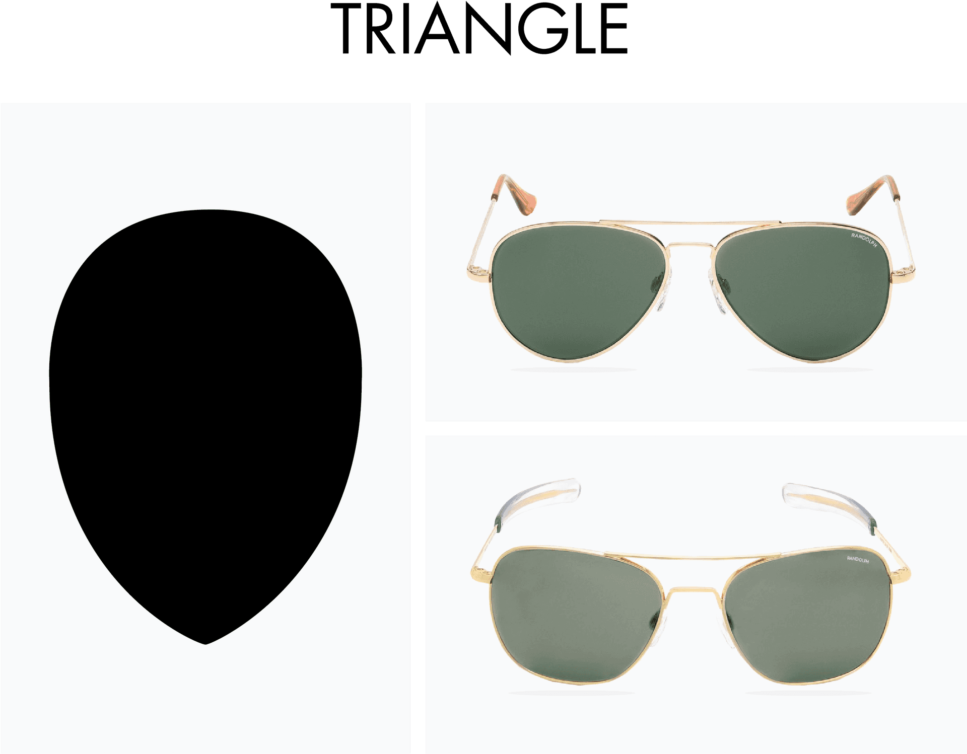 Aviator Sunglasses Face Shape Guide PNG Image