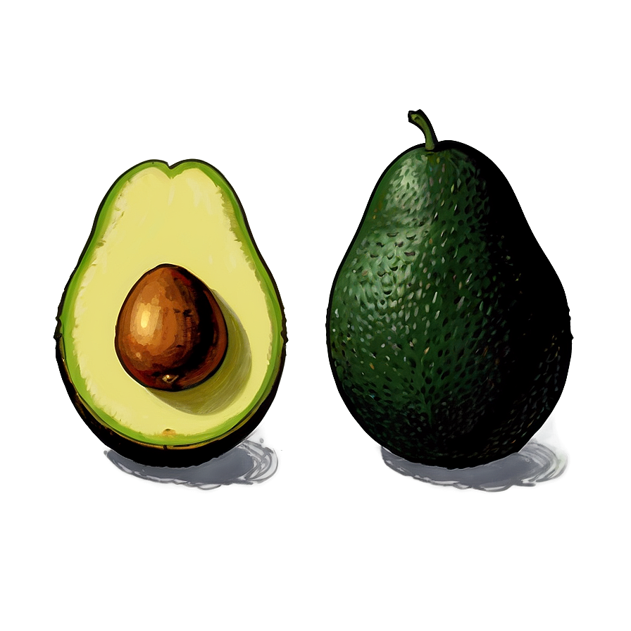 Avocado Illustration Png Nyy11 PNG Image