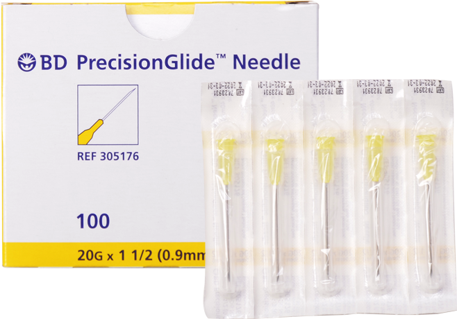 B D Precision Glide Needles Packaging PNG Image