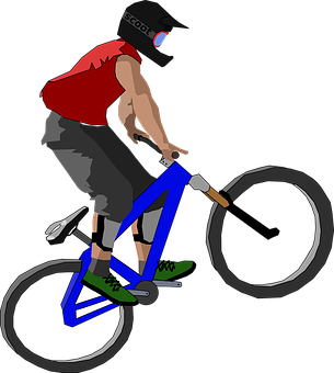 B M X Biker Vector Illustration PNG Image