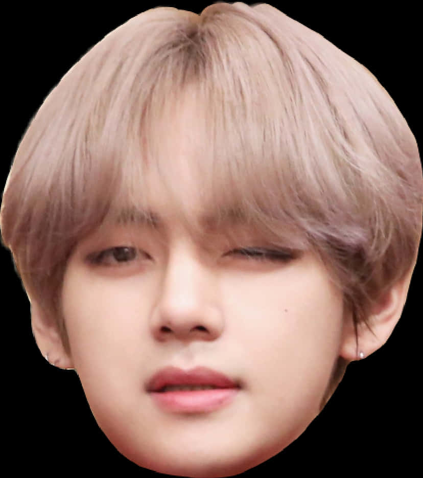 B T S Member Closeup Face PNG Image