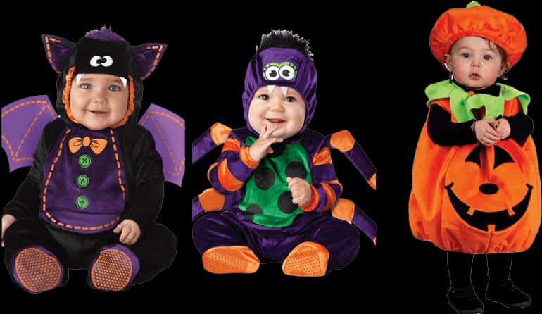 Babiesin Halloween Costumes PNG Image