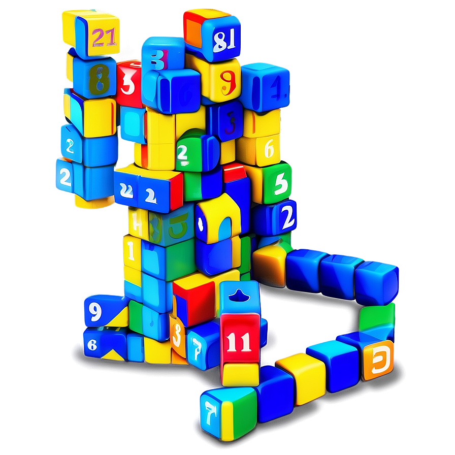 Baby Blocks With Numbers Png 06212024 PNG Image