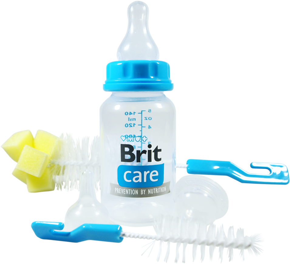 Baby Bottleand Cleaning Tools PNG Image