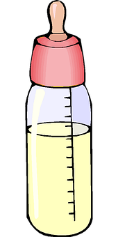 Baby Feeding Bottle Illustration PNG Image