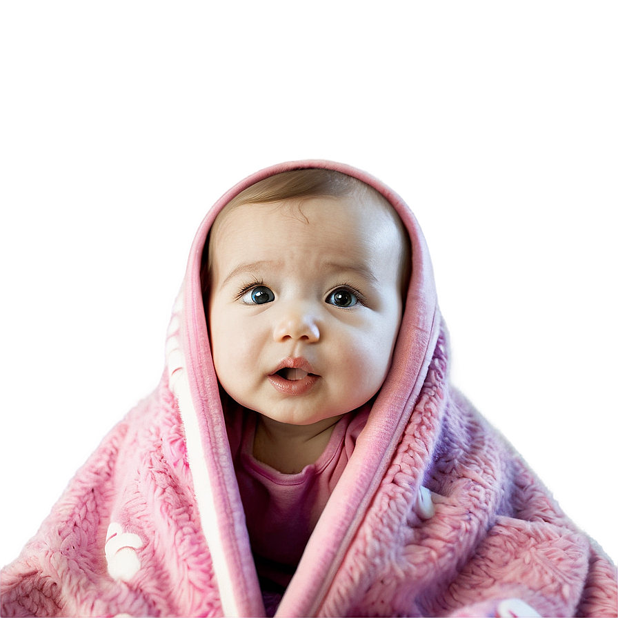 Baby Girl In Cozy Blanket Png Yog PNG Image