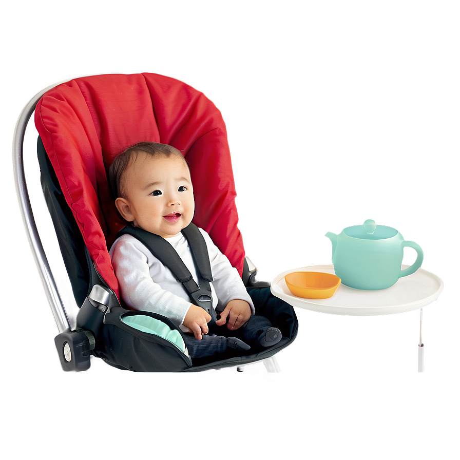 Baby In High Chair Png Okb PNG Image