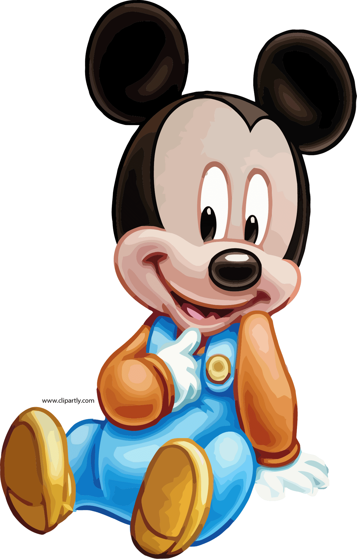 Baby Mickey Mouse Sitting PNG Image