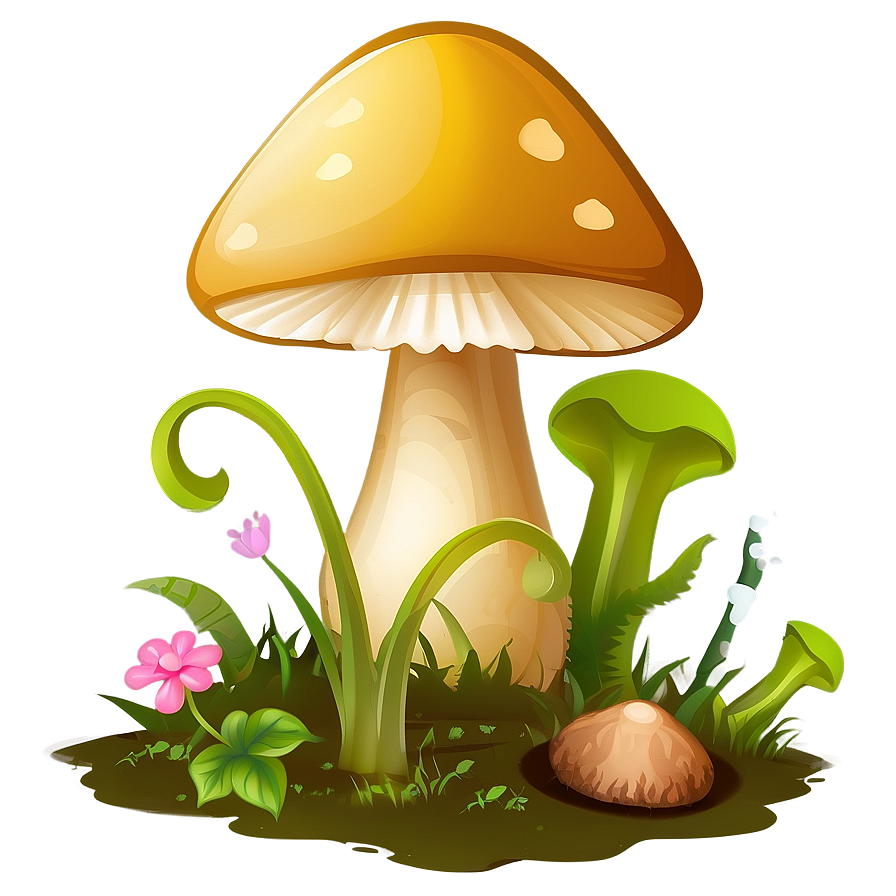 Baby Mushroom Cartoon Png Sjl PNG Image