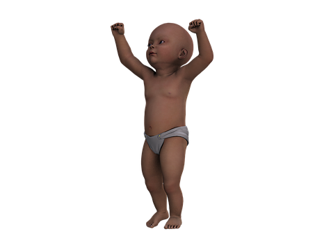 Baby Raising Armsin Triumph PNG Image