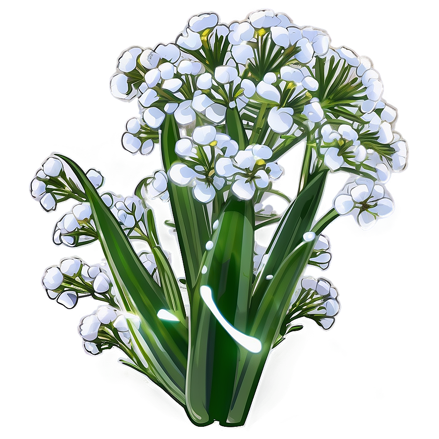 Baby's Breath In Morning Dew Png Vwg PNG Image