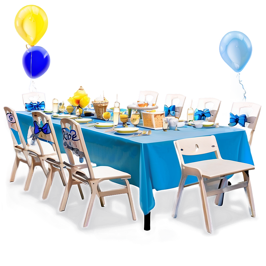 Baby Shower Table Setup Png Qxx84 PNG Image