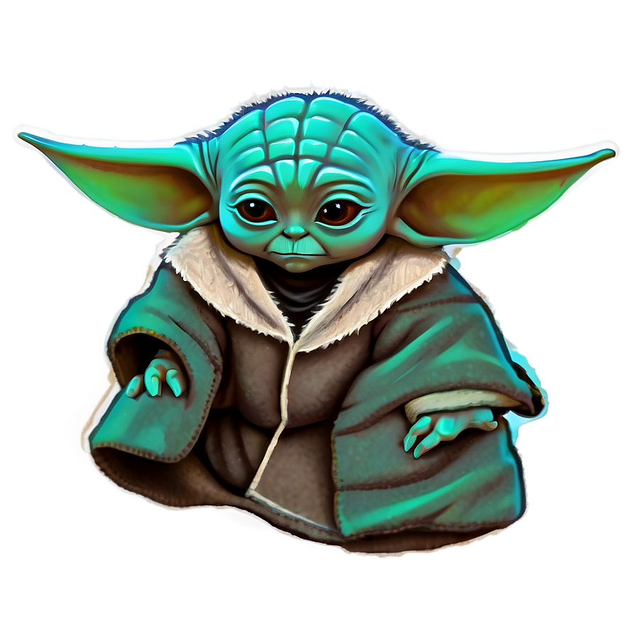 Baby Yoda And Mandalorian Png Bbq PNG Image