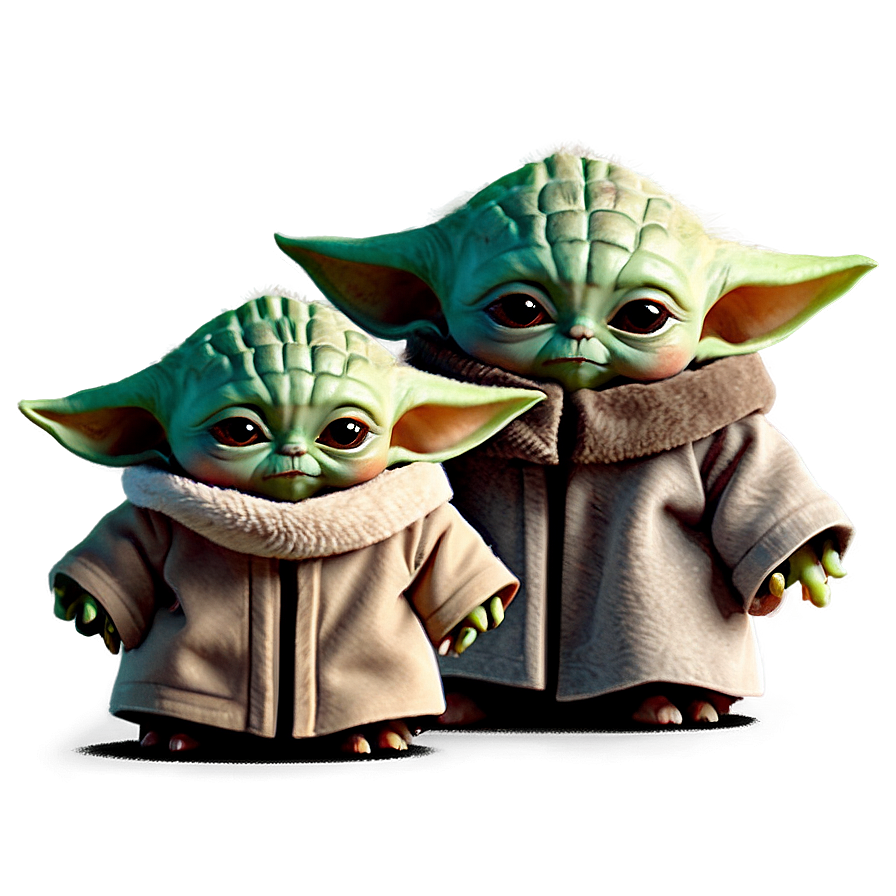 Baby Yoda Animated Style Png Osh PNG Image