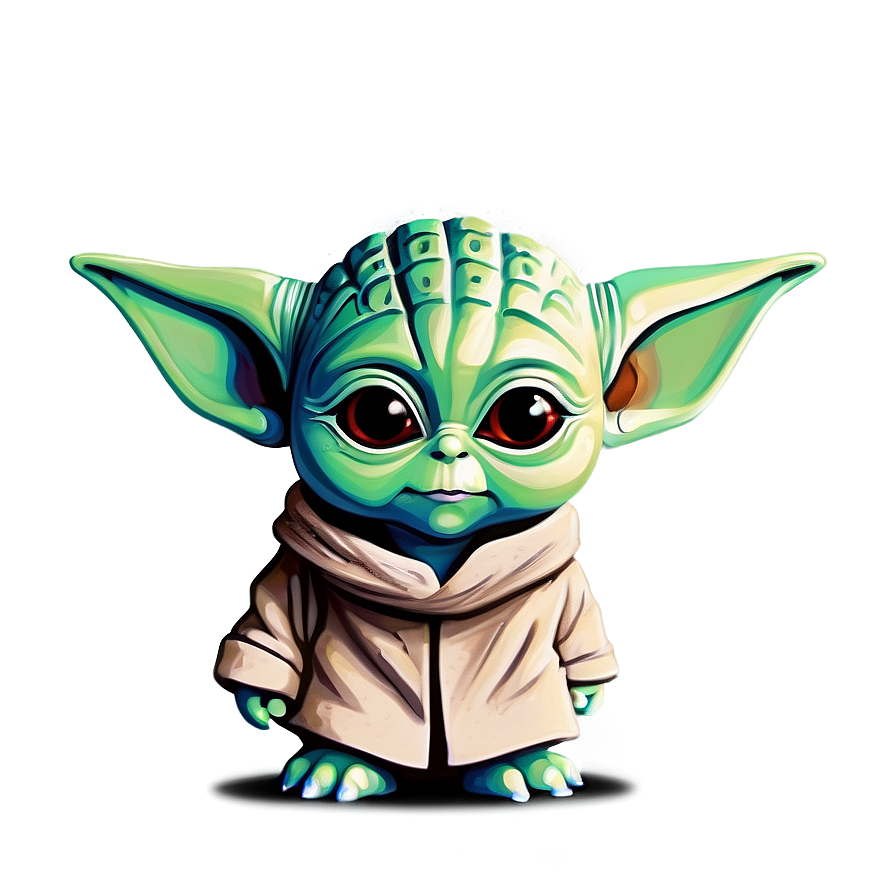 Baby Yoda Cartoon Drawing Tutorial Png Pyj PNG Image