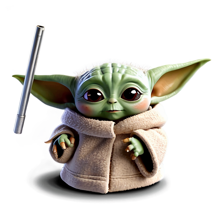 Baby Yoda Cute Pose Cartoon Png 06252024 PNG Image