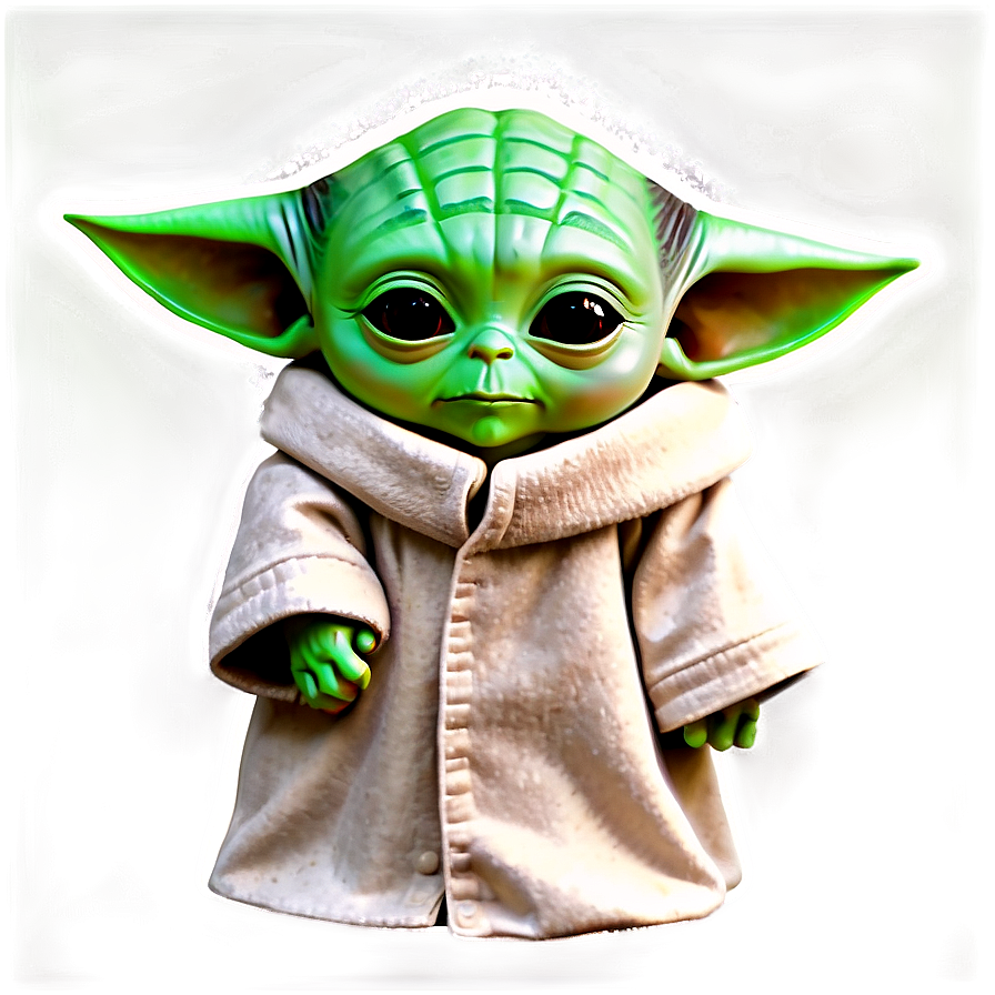 Baby Yoda Green Background Png 05062024 PNG Image