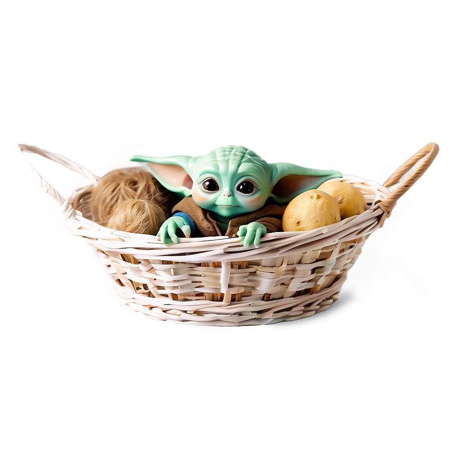 Baby Yoda In Basket Png Fge38 PNG Image