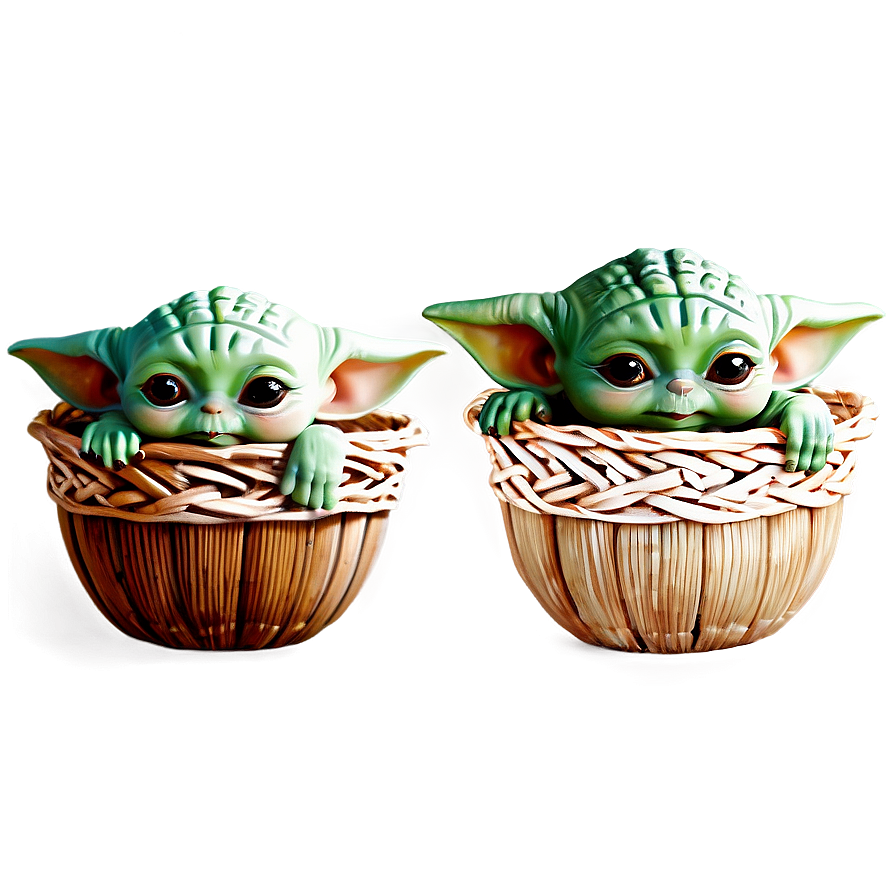 Baby Yoda In Basket Png Vvh13 PNG Image