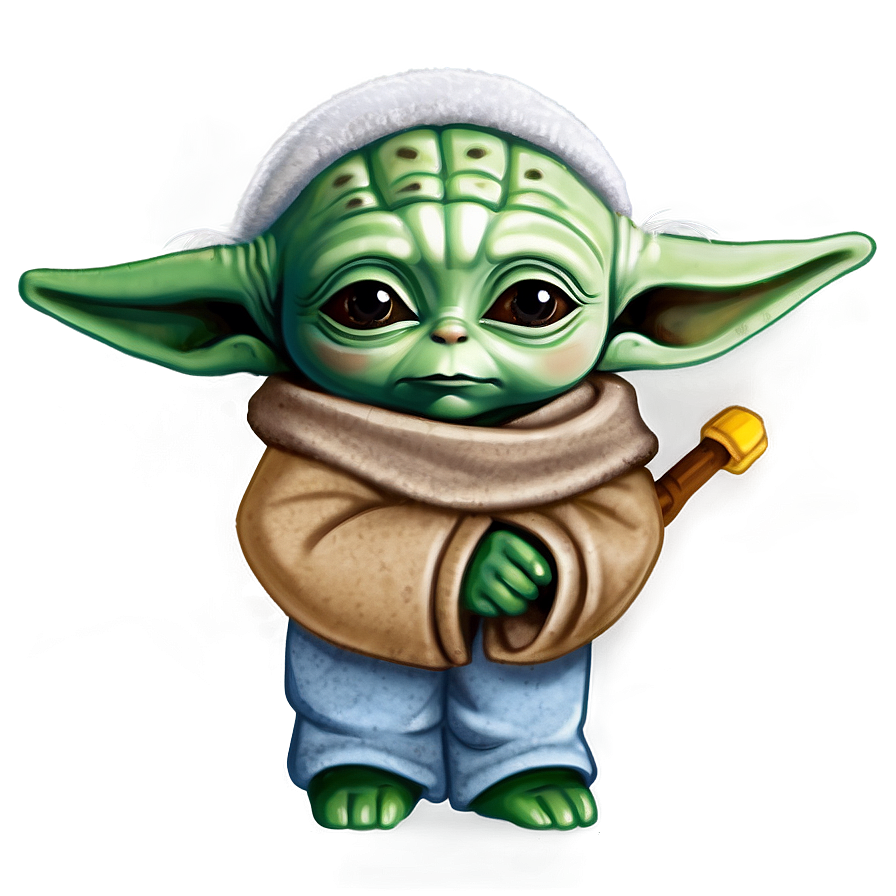 Baby Yoda Mandalorian Cartoon Png 10 PNG Image