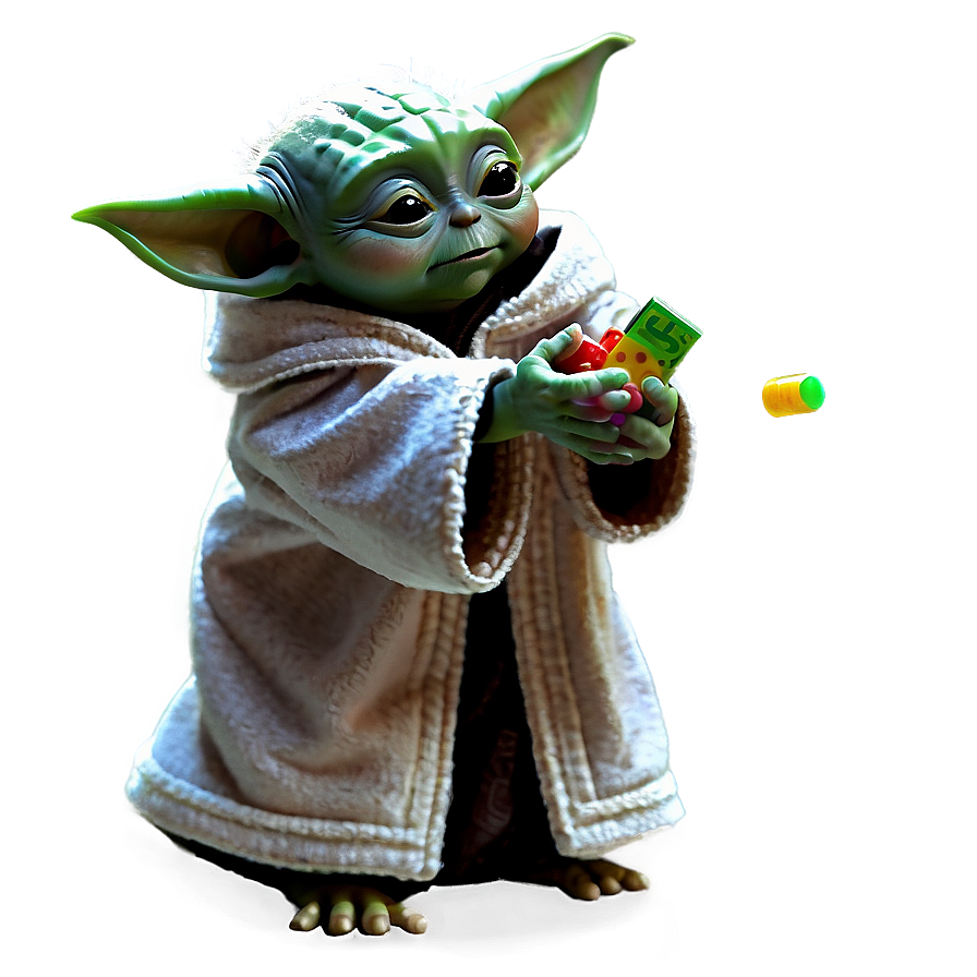 Baby Yoda Playing With Toys Png 27 PNG Image