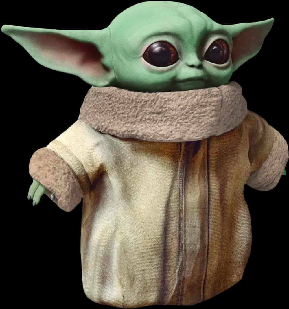 Baby Yoda Portrait PNG Image