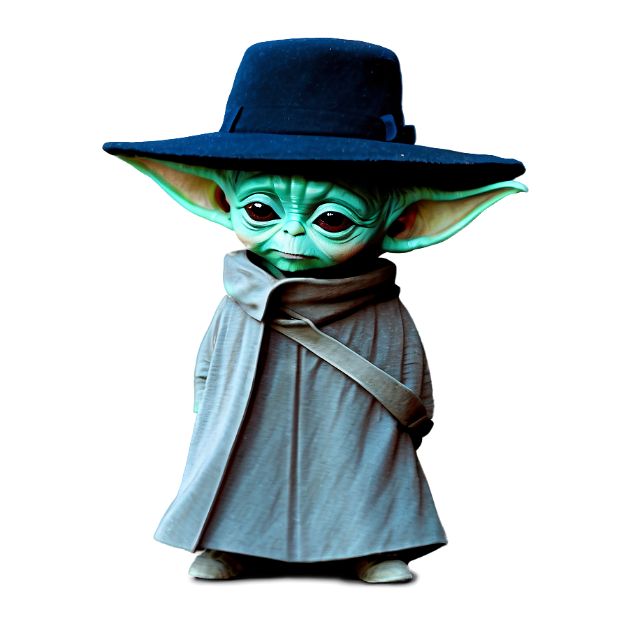 Baby Yoda With Hat Png Osa48 PNG Image