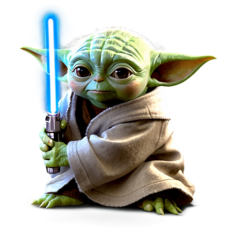 Baby Yoda With Lightsaber Png 61 PNG Image