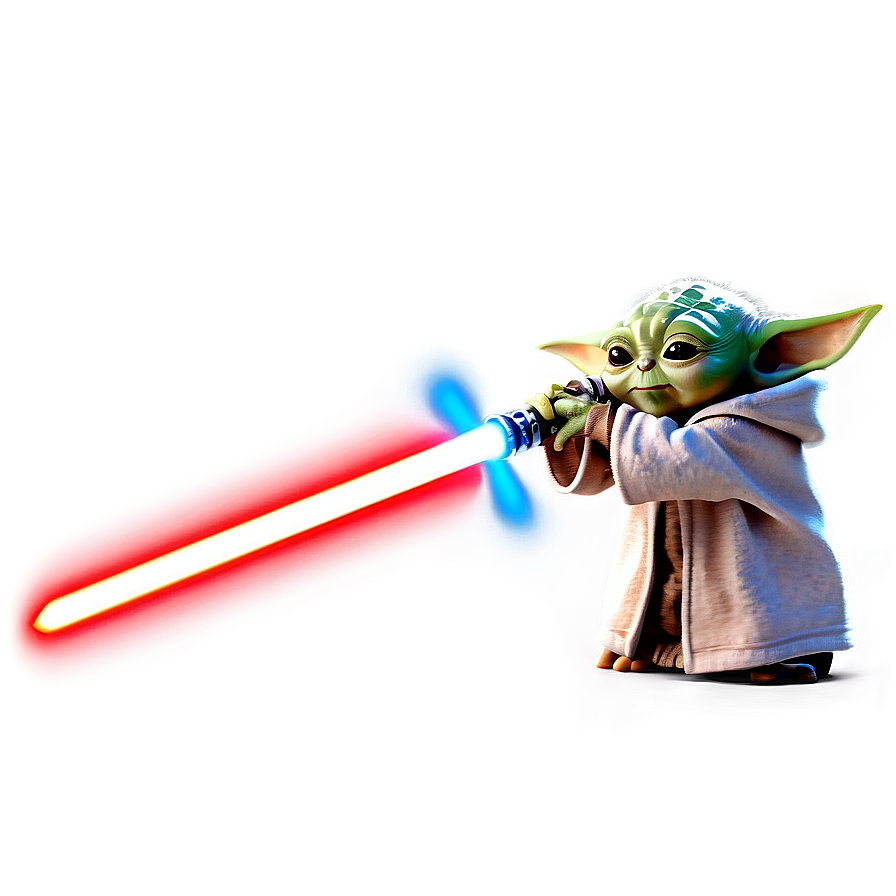 Baby Yoda With Lightsaber Png Jgx74 PNG Image