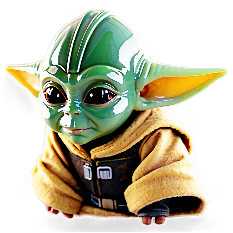 Baby Yoda With Mandalorian Helmet Png Uxr PNG Image