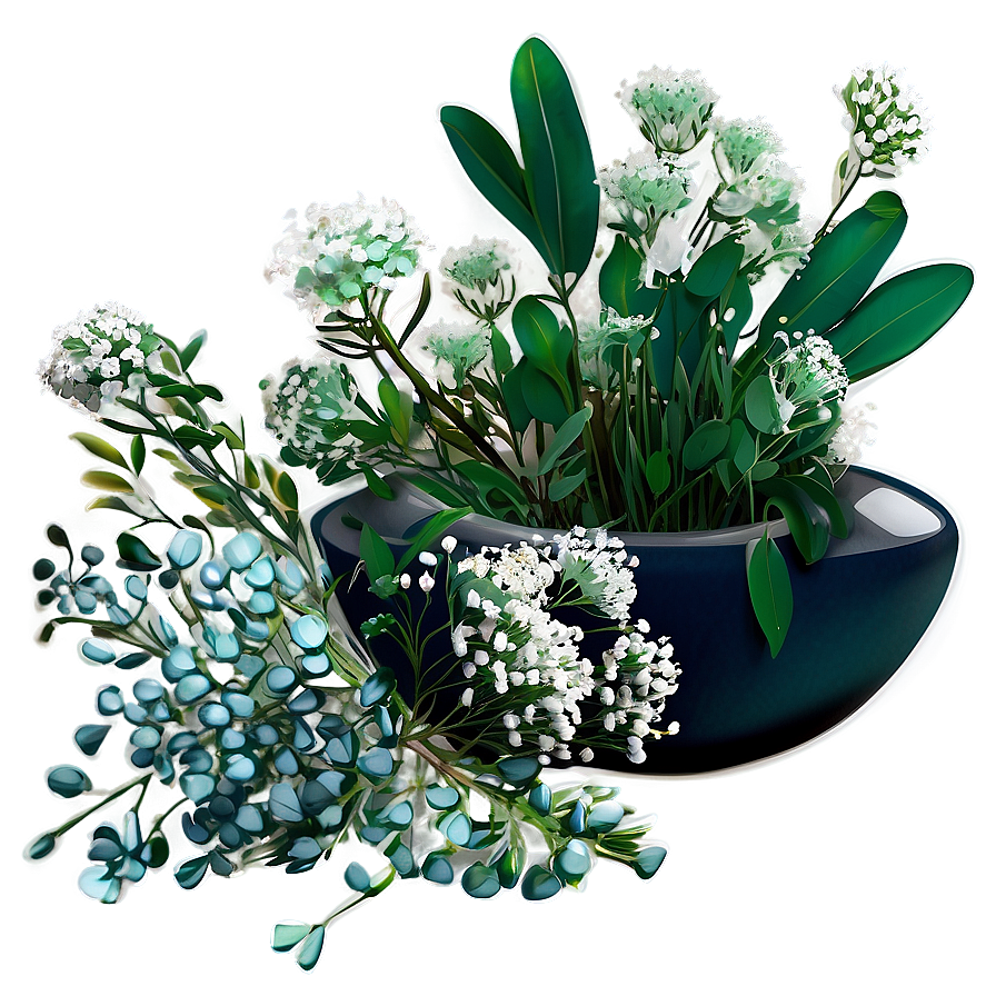 Babys Breath And Eucalyptus Combo Png Tms74 PNG Image