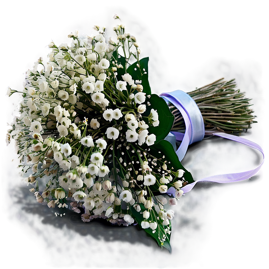 Babys Breath Cascading Bouquet Elegance Png 06132024 PNG Image