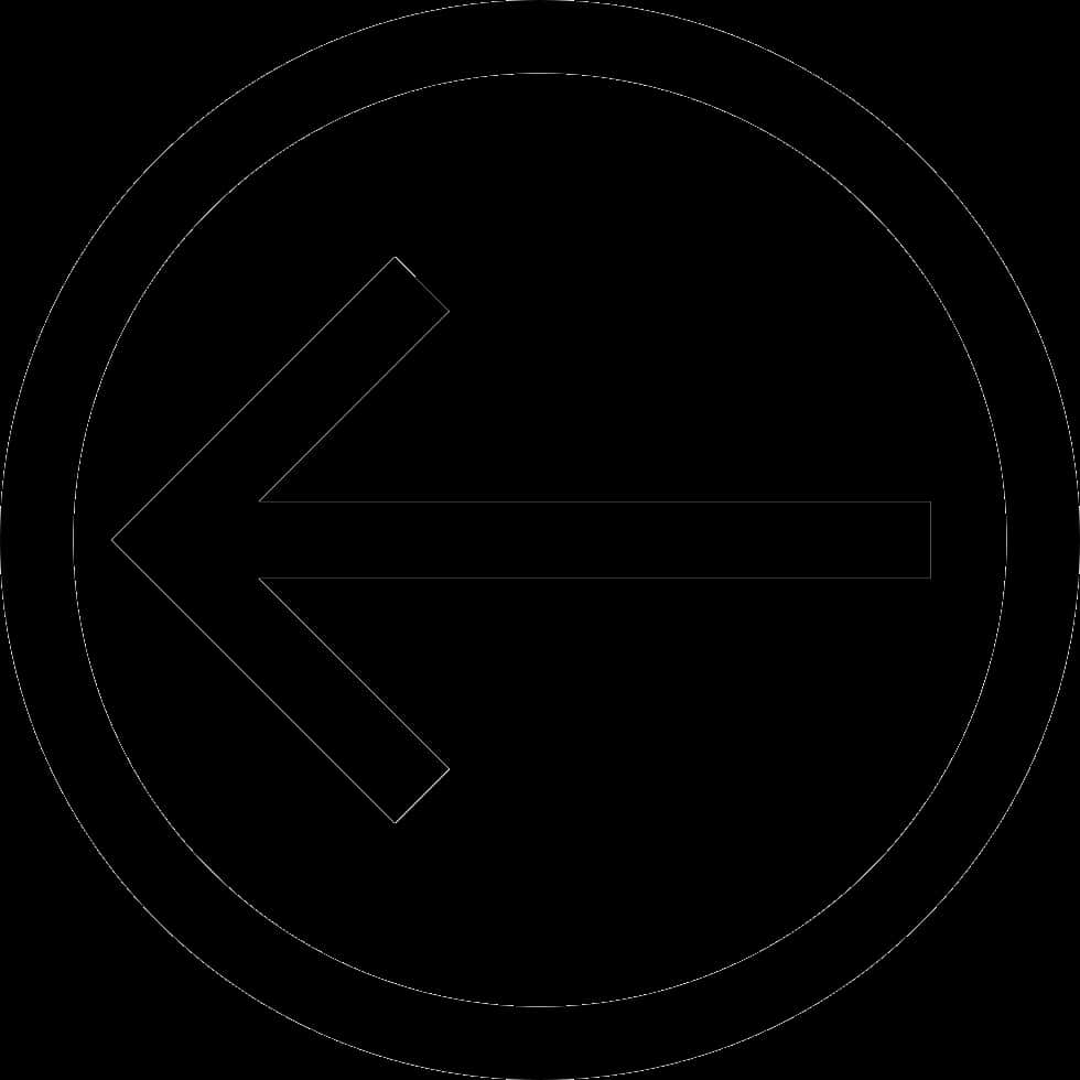 Back Arrow In Circle Icon PNG Image