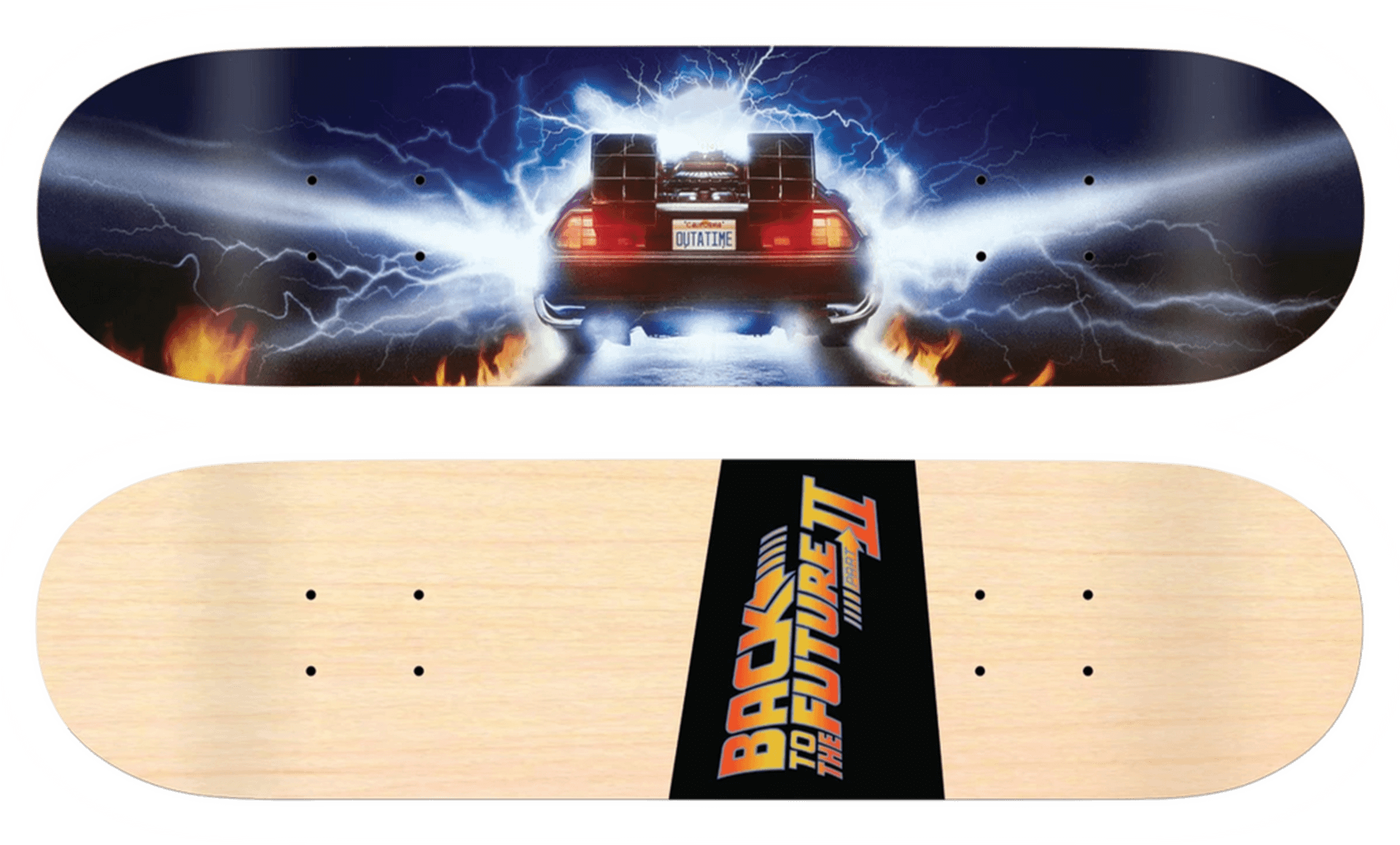 Backtothe Future Skateboard Design PNG Image