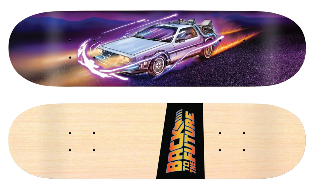 Backtothe Future Skateboard Design PNG Image