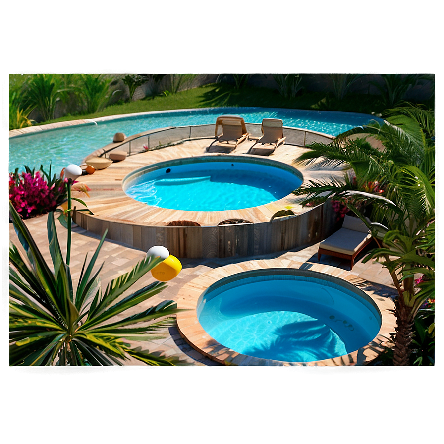 Backyard Pool Paradise Png 06262024 PNG Image