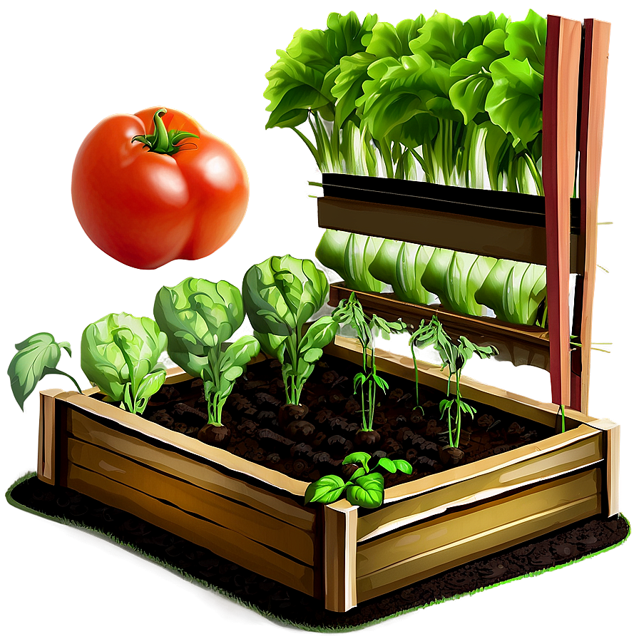 Backyard Vegetable Garden Png Ibt PNG Image