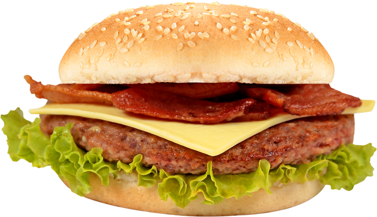 Bacon Cheeseburger Delicious Fast Food.png PNG Image