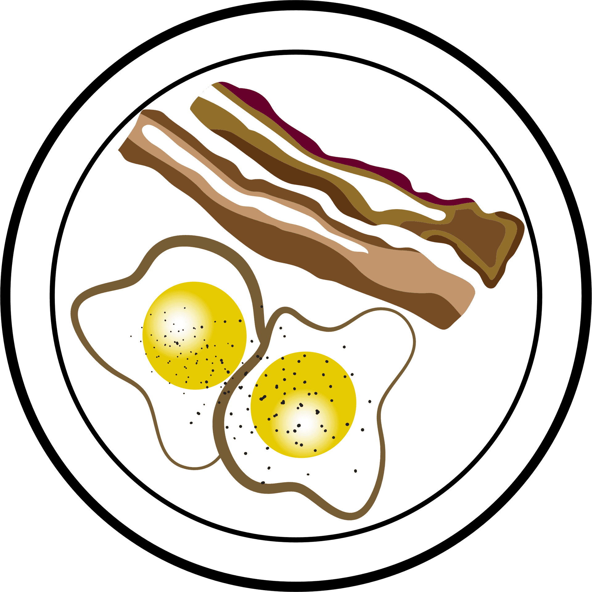 Baconand Eggs Clipart PNG Image