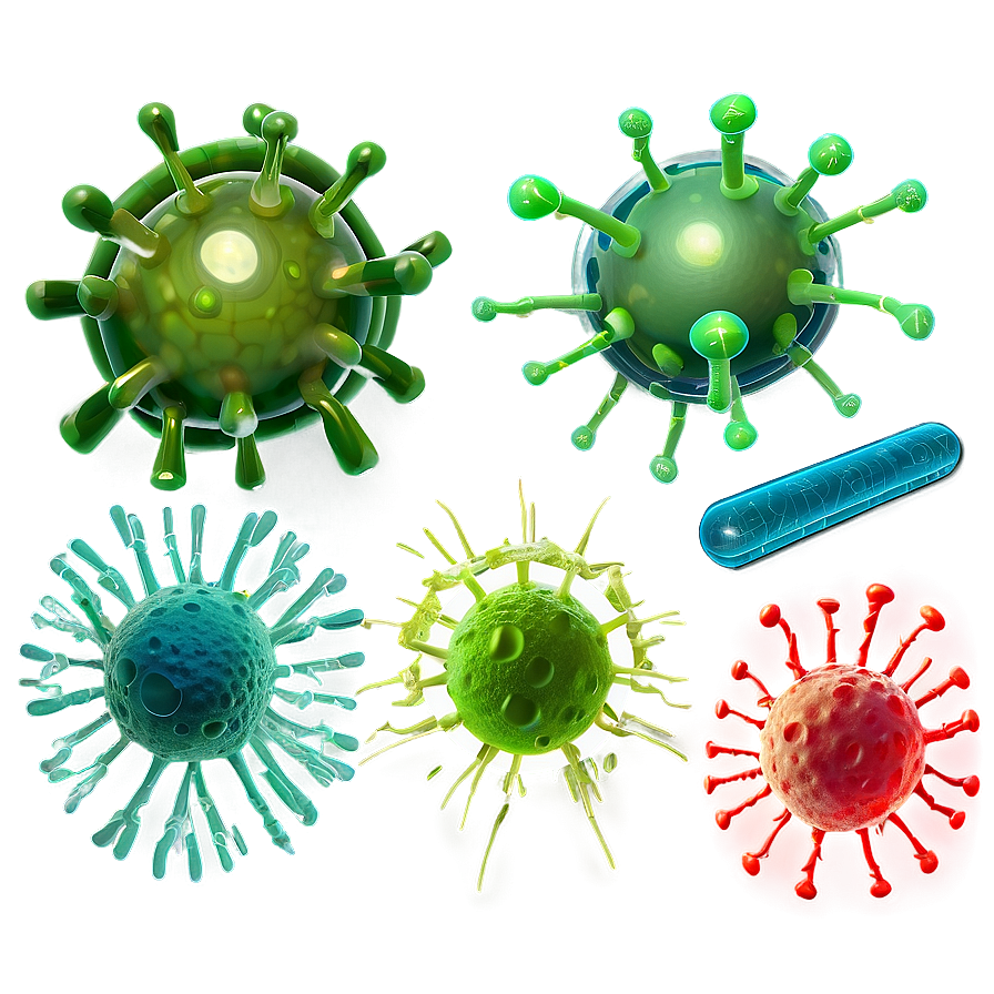 Bacteria And Virus Png Oln PNG Image